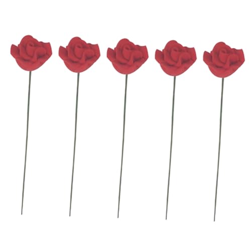 Hohopeti 5 Stück Teiliges Miniatur Rosen für Puppenhaus Naturgetreue Künstliche Blüten Mini Dekoration für Landschaften Micro Garten und Spieltisch Zubehör Hohopeti 5 Stück Teiliges Miniatur Rosen für Puppenhaus Naturgetreue Künstliche Blüten Mini Dekoration für Landschaften Micro Garten und Spieltisch Zubehör von Hohopeti