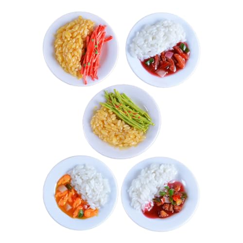Hohopeti 5 Stück Teiliges Realistisches PVC Fake Food Reiskunststoffmodell für Restaurant Deko Fotorequisiten Kinderspielküche Spielzeuggeschirr Simulation Hohopeti 5 Stück Teiliges Realistisches PVC Fake Food Reiskunststoffmodell für Restaurant Deko Fotorequisiten Kinderspielküche Spielzeuggeschirr Simulation von Hohopeti
