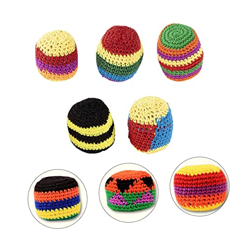 Hohopeti 5 Stück Teiliges Wollgarn Sandball für Zufällige Farben Fördert Koordination und Bewegung für Drinnen und Draußen Spaß für Jungen und Mädchen Zufällige Farbe Zufällige Farbe von Hohopeti