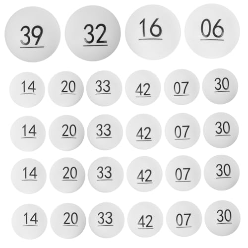 Hohopeti 50 Stück Digitaler zweifarbiger Lotterieball Nummerierte Tischtennisbälle Spielbälle tischtennisplatten Tischtennis bälle Bier Lotteriekugeln zur Unterhaltung Sphäre Partybälle pp von Hohopeti