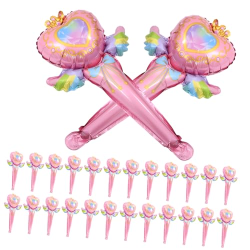 Hohopeti 50 Stück Folienballons Handlich Fairy Wand Ballon Partydekoration Aluminiumfolie für Geburtstagsfeier und Festlichkeiten Hohopeti 50 Stück Folienballons Handlich Fairy Wand Ballon Partydekoration Aluminiumfolie für Geburtstagsfeier und Festlichkeiten von Hohopeti