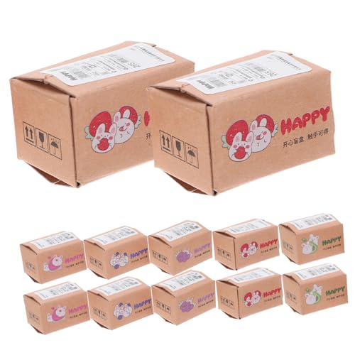 Hohopeti 50 Stück Maßstab Kreative Kleine Verpackungsmodelle in Fruchtigem Design Stabile Aufbewahrung für Puppenhaus Miniatur-Dekoration und Kleinunternehmer von Hohopeti