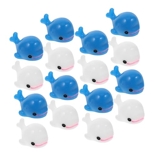 Hohopeti 50 Stück Mini Delfin Harzfiguren Meeresbewohner Miniatur Weiß und Blau für Mikro Landschaft Deko Kunstharz Figuren Mikro Landschaftsaccessoires von Hohopeti