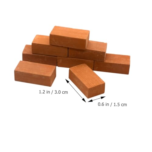 Hohopeti 50 Stück Miniatur Ziegelsteine Rote Mini Bausteine Für DIY Hausbau Garten Dekoration Kreatives Bastelspielzeug Für Schule Modellbau Und Fantasievolle Spielwelten von Hohopeti