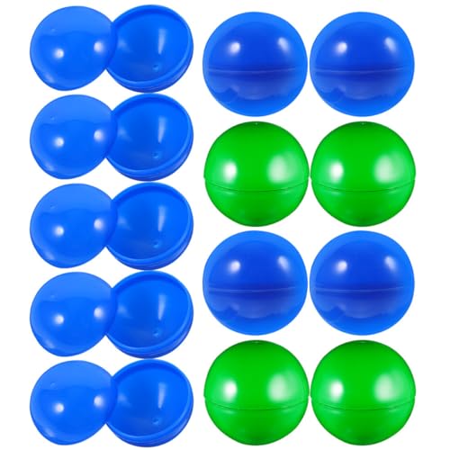 Hohopeti 50 Stück Öffbare Kugeln aus Wiederverwendbarem PVC Befüllbare Tombola bälle in Blau und Grün Kleine Kunststoffkugeln für Gewinnspiele und Partyspiele Hohopeti 50 Stück Öffbare Kugeln aus Wiederverwendbarem PVC Befüllbare Tombola bälle in Blau und Grün Kleine Kunststoffkugeln für Gewinnspiele und Partyspiele von Hohopeti