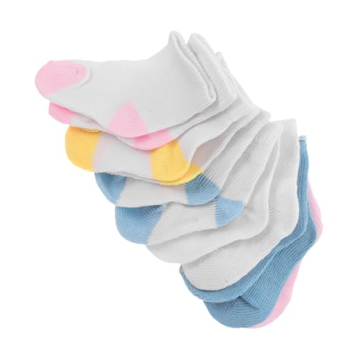 Hohopeti 6 Bunte Kurze Puppensocken für Puppen Leichte Puppenkostüm Zubehör für Puppenmode Foto Requisiten Einfaches Ausziehen für Kreatives von Hohopeti