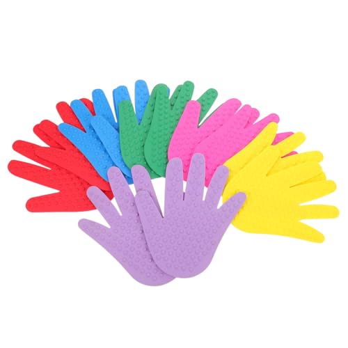 Hohopeti 6 Paare Handförmige Bodenmarker Rutschfestes Sensorisches Für Kindergarten Und Outdoor Aktivitäten Fördert Motorik Und Gefühlsempfinden von Hohopeti