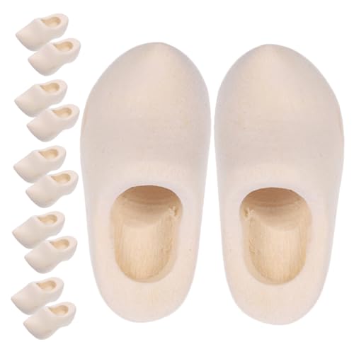 Hohopeti 6 Paare Unbemalte Holzschuhe Miniatur Niederländische Holzclogs DIY Bastelset Puppenhaus Dekoration Zubehör Hohopeti 6 Paare Unbemalte Holzschuhe Miniatur Niederländische Holzclogs DIY Bastelset Puppenhaus Dekoration Zubehör von Hohopeti