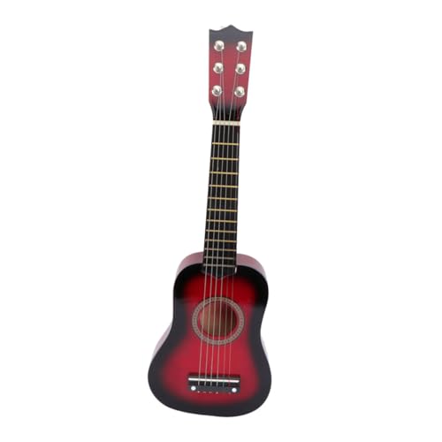 Hohopeti 6 Saiter Kindergitarre aus Holz Akustische Anfänger Gitarre für Leichter Tragbarer Vintage Stil Fördert Frühe Entwicklung Sichere Materialien Musikspielzeug für Jungen und Mädchen von Hohopeti