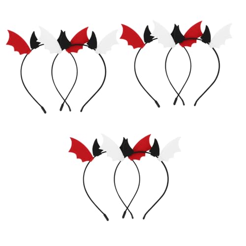 Hohopeti 6 Stück Halloween-kopfschmuck Halloween-cosplay-haarband Stirnband Haarreifen Aus Horn Stirnband Mit Fledermausflügeln Cosplay-haarreifen Gefühlt Hohopeti 6 Stück Halloween-kopfschmuck Halloween-cosplay-haarband Stirnband Haarreifen Aus Horn Stirnband Mit Fledermausflügeln Cosplay-haarreifen Gefühlt von Hohopeti