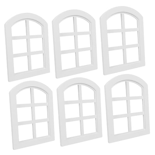 Hohopeti 6 Stück Maßstab Kleine Quadratische Fenster für DIY Bastelprojekte und Realistische Puppenhausdekoration von Hohopeti