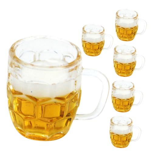 Hohopeti 6 Stück Miniatur-bierbecher, Dekoration, Puppenhaus-zubehör, Kleine Bierkrug-Modelle, Puppenhaus-Layout Hohopeti 6 Stück Miniatur-bierbecher, Dekoration, Puppenhaus-zubehör, Kleine Bierkrug-Modelle, Puppenhaus-Layout von Hohopeti