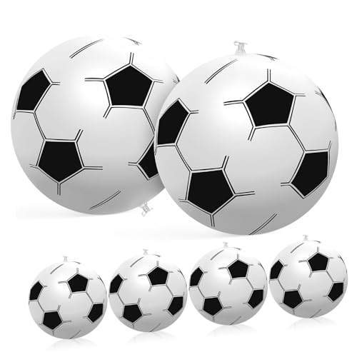 Hohopeti 6 Stück Teiliges Aufblasbarer PVC Fußballspielzeuge Leichte Soccer Bälle in Schwarz Weiß Strapazierfähig für Drinnen und Draußen zum Werfen Fangen Hohopeti 6 Stück Teiliges Aufblasbarer PVC Fußballspielzeuge Leichte Soccer Bälle in Schwarz Weiß Strapazierfähig für Drinnen und Draußen zum Werfen Fangen von Hohopeti