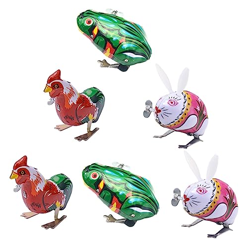 Hohopeti 6 Stück Teiliges Aufziehtier aus Robustem mit Kreativen Tiermotiven Lustiges Uhrwerkspielzeug für Vorstellungskraft und Kognitiven Fähigkeiten als und Raumdekoration von Hohopeti