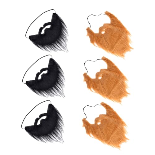 Hohopeti 6 Stück Teiliges Fake für Herren Realistischer Leichter Kunstbart für Halloween Cosplay Maskerade und Kostümpartys und Einfach zu Tragen Hohopeti 6 Stück Teiliges Fake für Herren Realistischer Leichter Kunstbart für Halloween Cosplay Maskerade und Kostümpartys und Einfach zu Tragen von Hohopeti