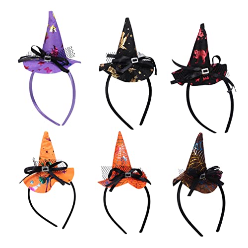 Hohopeti 6 Stück Teiliges Halloween Hexenhut Spinnennetz Haarband Farbenfrohes Hexen Stirnband Sicheres Material Geeignet für Mädchen Frauen Stylischer Kopfschmuck für Party und Kostüm Hohopeti 6 Stück Teiliges Halloween Hexenhut Spinnennetz Haarband Farbenfrohes Hexen Stirnband Sicheres Material Geeignet für Mädchen Frauen Stylischer Kopfschmuck für Party und Kostüm von Hohopeti