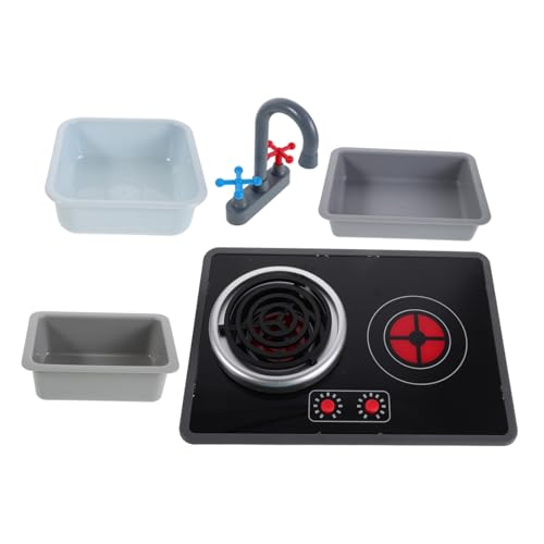 Hohopeti 6 Stück Teiliges Küchenzubehör Spielset mit Realistischem Induktionsherd Licht und Soundeffekten Spüle mit Wasserhahn Tragbares Kochspielzeug für Kleinkinder und Rollenspiele Hohopeti 6 Stück Teiliges Küchenzubehör Spielset mit Realistischem Induktionsherd Licht und Soundeffekten Spüle mit Wasserhahn Tragbares Kochspielzeug für Kleinkinder und Rollenspiele von Hohopeti