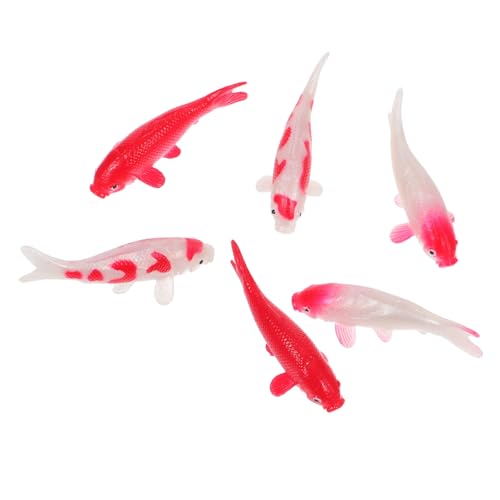 Hohopeti 6 Stück Teiliges Miniatur Koi Fisch Figuren Realistisch Bemalt Lebensechte Muster Aquarium Dekoration für Zuhause DIY Bastelzubehör Hohopeti 6 Stück Teiliges Miniatur Koi Fisch Figuren Realistisch Bemalt Lebensechte Muster Aquarium Dekoration für Zuhause DIY Bastelzubehör von Hohopeti