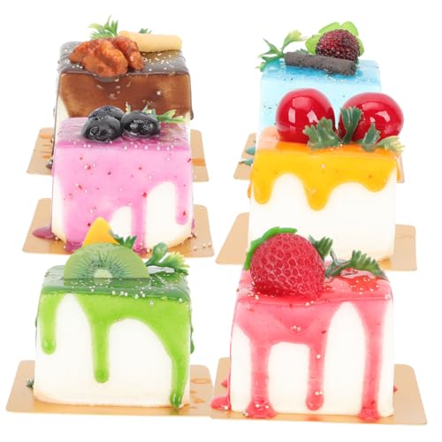Hohopeti 6 Stück Teiliges Realistischer Magnetischer Kuchenmodelle als Dekorative Kühlmagnete für Zuhause Küche Geschäft Fotorequisiten und Partydekoration Farblich Zufällige Farbe von Hohopeti