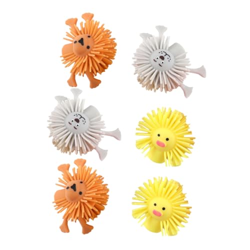 Hohopeti 6 Stück Teiliges TPR Tier Fingerpuppen Set Weiche Strapazierfähige Handpuppen für Kindergarten Niedliche Flexible Spielzeuge zum Drücken und Greifen Farblich Zufällige Farbe von Hohopeti