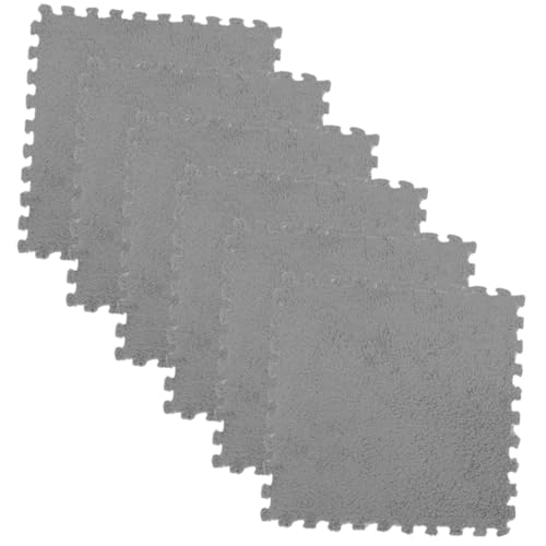 Hohopeti 6 Stück Weiche Eva Puzzle Spielmatten Krabbelmatte rutschfest Interlocking Bodenschutzmatte für Haushalt und Fitnessbereich von Hohopeti