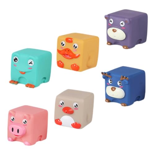 Hohopeti 6 Stücke Kleinkind Bad Tier Spielzeug Set Squeeze Bad Spielzeug Sound Mini Tiere Wasser Dusche Jungen Und Mädchen Favor von Hohopeti