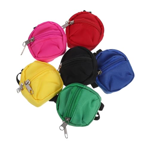 Hohopeti 6 Teiliger Puppenrucksack Rollenspielzubehör Miniatur Schultaschen Für Puppen Miniatur Schulbedarf Kleine Taschen Stofftier Rucksack Puppenhaus Rucksack Süße Cartoon von Hohopeti