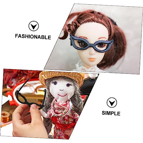 Hohopeti 60 Stück Teiliges Mini puppenbrillen aus Kunststoff Niedliche Schwarze Mini Sonnenbrillen für Puppenhaus zubehör Leicht Robust zum Basteln und Puppenkostüm Geschenk von Hohopeti
