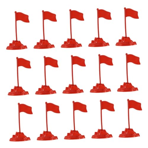 Hohopeti 60 Stück Teiliges Miniatur flaggen aus Kunststoff Realistische Rote Nationalflaggen für Sandtisch szenen Vielseitige Dekoration für Bildung Modellbau und Simulation Praktische von Hohopeti