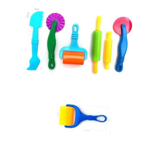 Hohopeti 7 Stück Teiliges Clay Roller aus Robustem Kunststoff Handliches DIY Werkzeug für Fördert Kreativität und Feinmotorik Zufällige Farben für Kneten und Modellieren zu Zufällige Farbe von Hohopeti