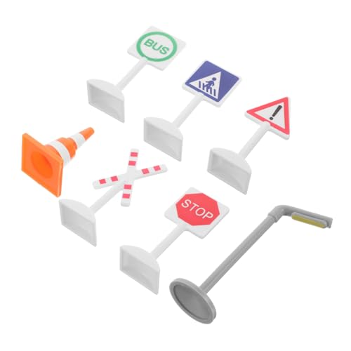 Hohopeti 7 Stück Teiliges Straßenschilder Spielset Realistischen Verkehrszeichen für Fördert Interaktives Lernen Familienzusammenhalt und Spielerische Verkehrserziehung von Hohopeti