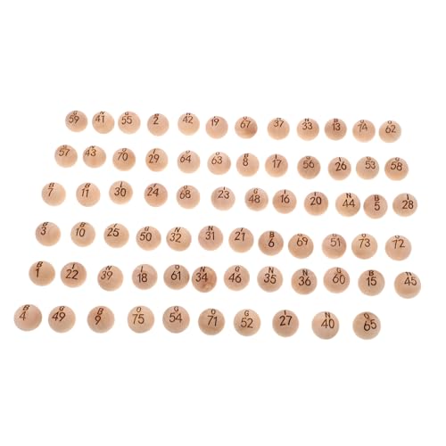 Hohopeti 75 Stück Teiliges Set Holz Bingo Zahlenkugeln mit Langlebiger Gravur Robuste Solide Holzkugeln für Raffles Familienfeiern Lernspiele und Teamaktivitäten Hohopeti 75 Stück Teiliges Set Holz Bingo Zahlenkugeln mit Langlebiger Gravur Robuste Solide Holzkugeln für Raffles Familienfeiern Lernspiele und Teamaktivitäten von Hohopeti
