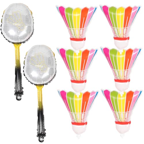 Hohopeti 8 Stück Teiliges Badminton Folienballon mit Bunten Kleinen Badmintonbällen und Gelben Schlägerballons Einfach Aufzuhängen Strapazierfähig Vielseitig für Indoor und Outdoor Hohopeti 8 Stück Teiliges Badminton Folienballon mit Bunten Kleinen Badmintonbällen und Gelben Schlägerballons Einfach Aufzuhängen Strapazierfähig Vielseitig für Indoor und Outdoor von Hohopeti