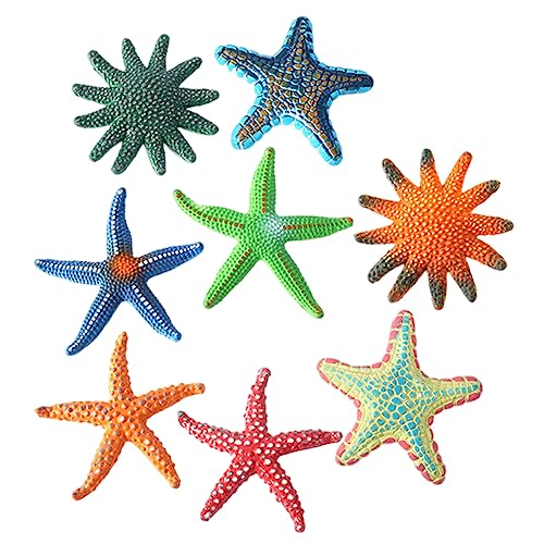 Hohopeti 8 Stück Teiliges Meerestiere mit Dekorativen Realistischen Seestern Figuren Buntes Unterwasser Deko und Schwimmspielzeug für Pool Strand und Tauchen für Sommerspaß von Hohopeti
