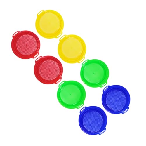 Hohopeti 8 Stück Teiliges Sandspielzeug Set mit Kleinen Sieben für Farbenfrohe Strand Sandfilter aus Robustem Kunststoff für Kreatives und Gruppenspaß Am Strand und Sandkasten von Hohopeti