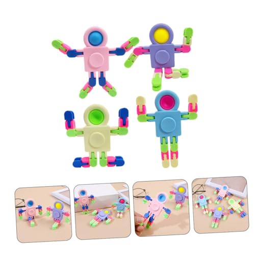 Hohopeti 8 Stück Teiliges Transformierbares Robot Fidget Stressabbauendes DIY Sensory Abnehmbaren Gelenken Tragbar für Erwachsene Fördert Kreativität und Konzentration von Hohopeti