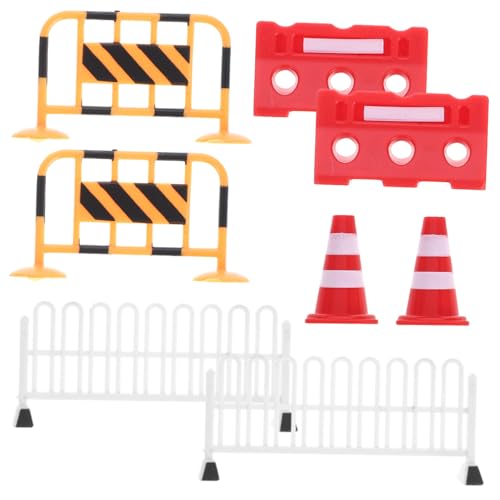 Hohopeti 8 Stück Teiliges Verkehrszeichen für Miniatur Straßenabsperrungen aus Pädagogisches Straßenschild für Kleinkinder zur Verkehrsregel Erkennung und Miniaturszenen Gestaltung von Hohopeti