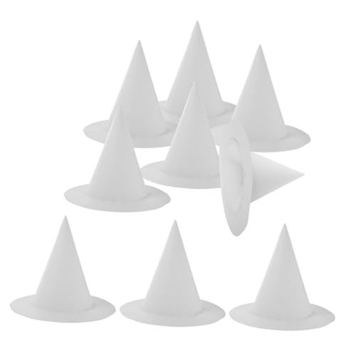 Hohopeti 8 Stück Teiliges Weiße DIY Papierspitzen Hexenhüte für Bemalbar Wiederverwendbar Robustes Bastelmaterial für Halloween Party Kreatives Kostümzubehör und Malspaß Hohopeti 8 Stück Teiliges Weiße DIY Papierspitzen Hexenhüte für Bemalbar Wiederverwendbar Robustes Bastelmaterial für Halloween Party Kreatives Kostümzubehör und Malspaß von Hohopeti