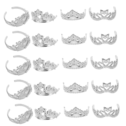 Hohopeti 80 Stück Teiliges Puppen Tiara Miniatur Kronen Kunststoff Haarreif für Puppenhaus Zubehör Königin Kostüm Schmuck für Rollenspiele und Verkleidung von Hohopeti