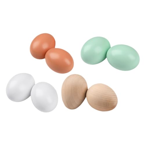 Hohopeti 8St Holzeier unvollendet Heimdekoration schmücken Zubehör für Hühnerställe Eier Ostereier Easter Egg Decoration Ei-Ornamente aus Holz holzhandwerk selber Machen von Hohopeti