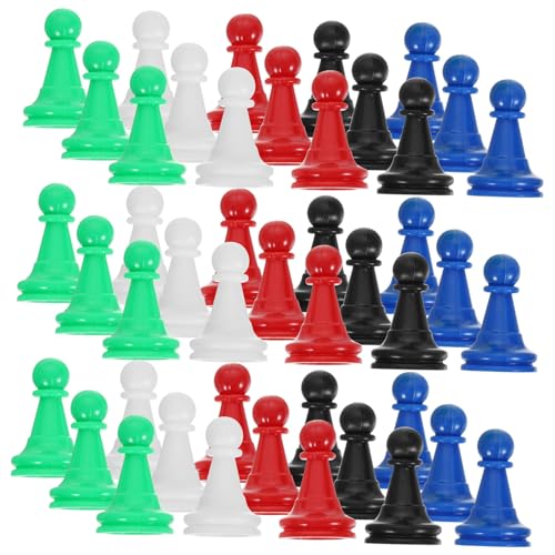 Hohopeti 96 Stück Teiliges Bunter Kunststoff Spielfiguren und Schachfiguren für Brettspiele Leichte Ersatzteile für Strategiespiele Geeignet für Familien Zufällige Farbe Zufällige Farbe von Hohopeti