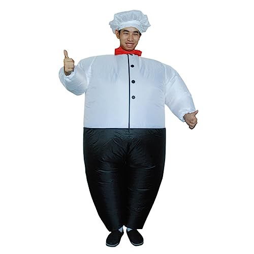 Hohopeti Aufblasbares Kochkostüm Halloween Erwachsene Cartoon Fettkoch Design Wasserabweisend Batteriebetriebenes Gebläse Lustiges Party und Cosplay Outfit Einheitsgröße Hohopeti Aufblasbares Kochkostüm Halloween Erwachsene Cartoon Fettkoch Design Wasserabweisend Batteriebetriebenes Gebläse Lustiges Party und Cosplay Outfit Einheitsgröße von Hohopeti