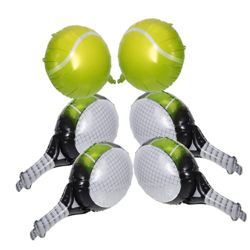 Hohopeti Aufblasbares Teiliges Tennisball und Tennisschläger Folienballon Langlebige Aluminiumfolie mit Aufhängelöchern für Tennis Motto Party Shower und Sport Feiern Hohopeti Aufblasbares Teiliges Tennisball und Tennisschläger Folienballon Langlebige Aluminiumfolie mit Aufhängelöchern für Tennis Motto Party Shower und Sport Feiern von Hohopeti