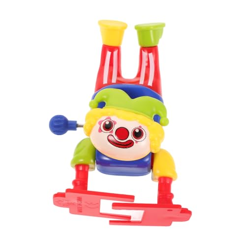 Hohopeti Aufzieh Clown Spielzeugfigur für Vintage Hüpfender Clown für Halloween und Kindergeburtstage Robuste Marionette mit Präziser Verarbeitung Fördert Geschicklichkeit und Kreatives von Hohopeti