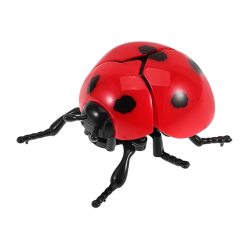 Hohopeti Aufziehbarer Marienkäfer aus Kunststoff Lebensechtes Wind up Kopf Schwanzbewegung Interaktives Lernspielzeug für Partygeschenk und Kognitives Förderspielzeug von Hohopeti