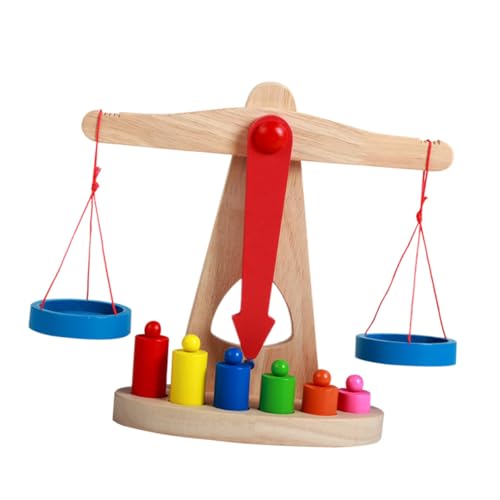 Hohopeti Balance Holzspielzeug Pädagogisches Lernspielzeug für Frühe Einfaches Zahlenverständnis und Gleichgewichtssinn Langlebiges Holzmaterial Sicher für Junge Mädchen und Kleinkinder von Hohopeti