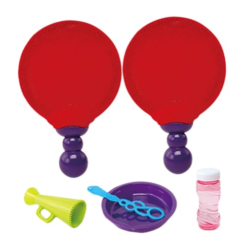 Hohopeti Bubble Racket Set für Draußen Stabiles Material Kleine und Große Seifenblasen Erzeugend Interaktives Eltern Junge Mädchen Vielseitig für Garten und Park Geeignet von Hohopeti