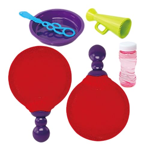 Hohopeti Bubble Racket Set für Outdoor Spiele Ergonomisch und Sicher für Garten und Park Interaktives Eltern Junge Mädchen Kreative Form Leicht und Praktisch für Kleine Seifenblasen Spaß von Hohopeti