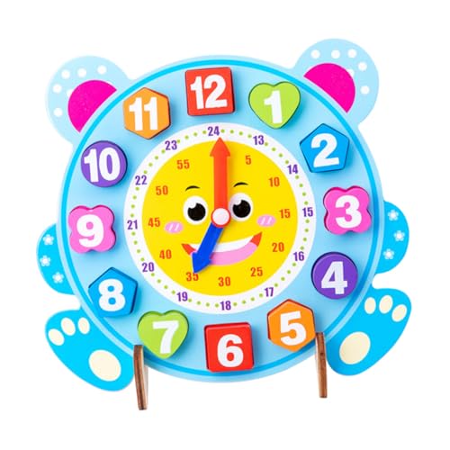 Hohopeti Bunte Lernuhr mit Drehbaren Zeigern und Formen zahlenblöcken Uhrzeit Lernspielzeug Farb Zahlenverständnis Montessori Pädagogisches für Vorschulkinder Hohopeti Bunte Lernuhr mit Drehbaren Zeigern und Formen zahlenblöcken Uhrzeit Lernspielzeug Farb Zahlenverständnis Montessori Pädagogisches für Vorschulkinder von Hohopeti