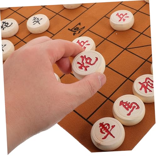 Hohopeti Chinesisches Schachset Holz Faltbar Tragbar Robust Kreatives Design Für Erwachsene Reise Spiel Internationales Schach Interaktion Strategisches Denken von Hohopeti